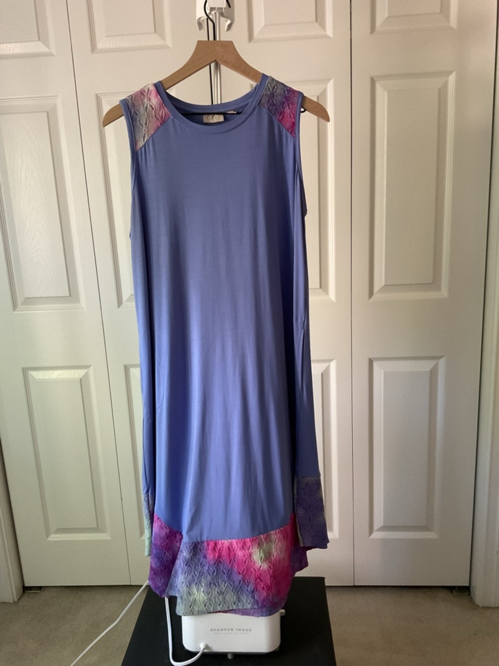 LOGO Lavender/Periwinkle Sleeveless Shift Dress